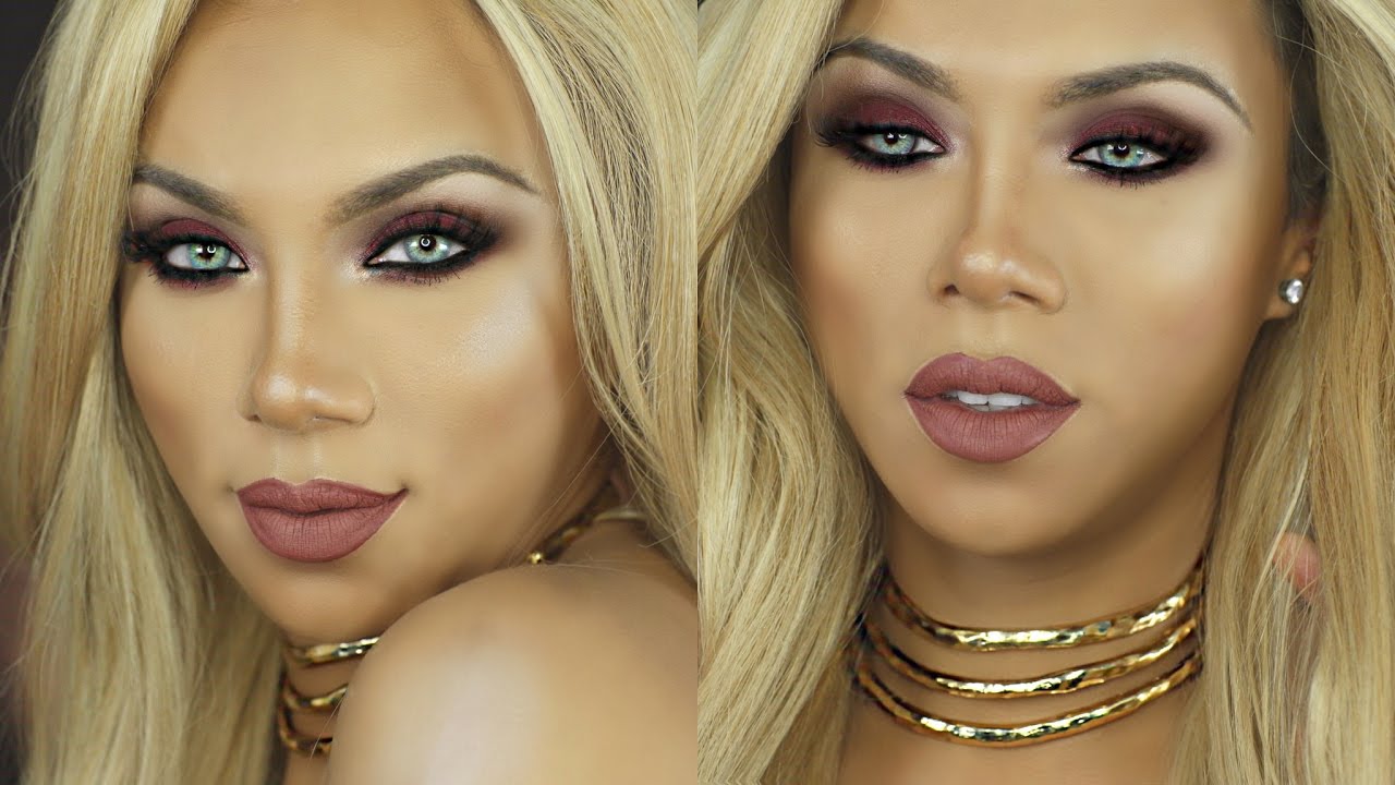 Fall Makeup Tutorial: Cranberry Smokey Eyes | Glam