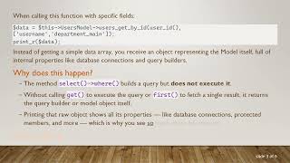 Understanding Return Values in CodeIgniter 4 Model Queries
