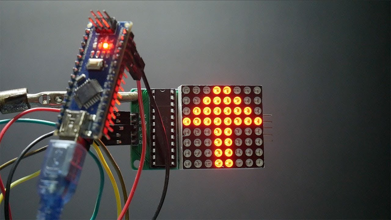 Arduino NANO + LED Matrix 8x8 - YouTube