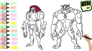Ben 10 Water Hazard and Rath Coloring | Coloring With @boldandcozy #painting #ben10 #enjoykids