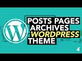 Custom WordPress Theme Posts, Pages, Archives, Comments &amp; Widgets (2020) #4