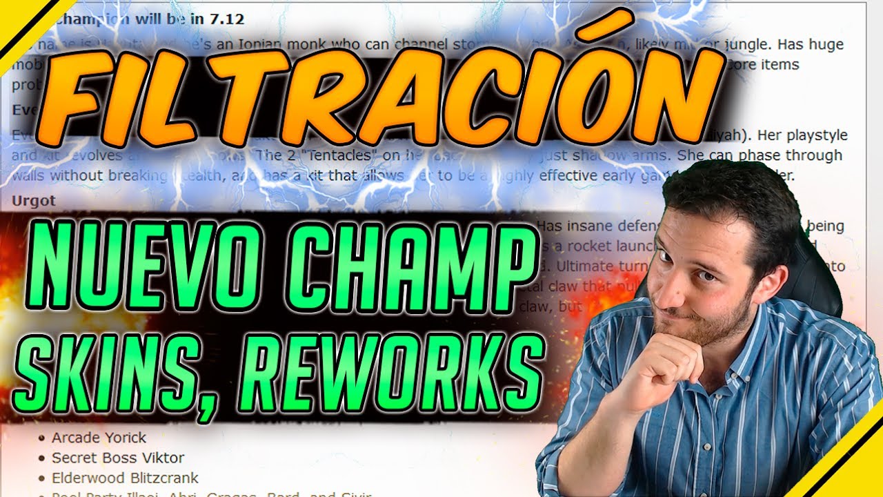 league of legends champions FILTRACIÓN - Nuevo CAMPEÓN, Reworks, SKINS | Noticias League Of Legends LoL