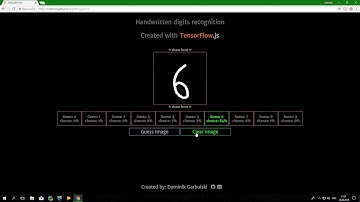 Handwritten digits recognition with Tensorflow.js