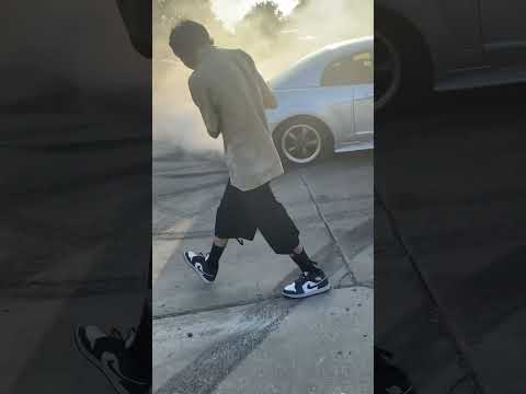 Mustang burning out