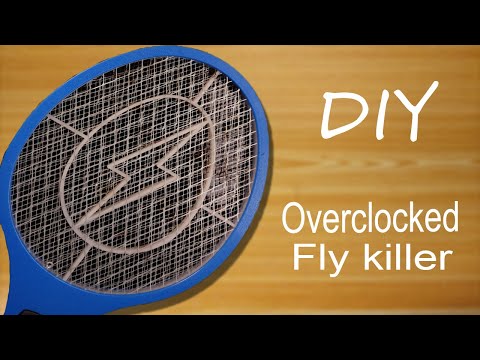 Awesome upgraded fly swatter using high voltage generator