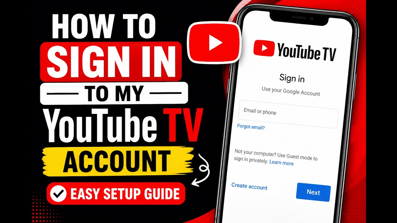 How to sign in to my YouTube TV account - Easy Setup Guide - YouTube