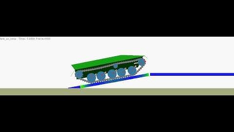 Adams Tracked Vehicle Toolkit - Tank on flexible ramp 1