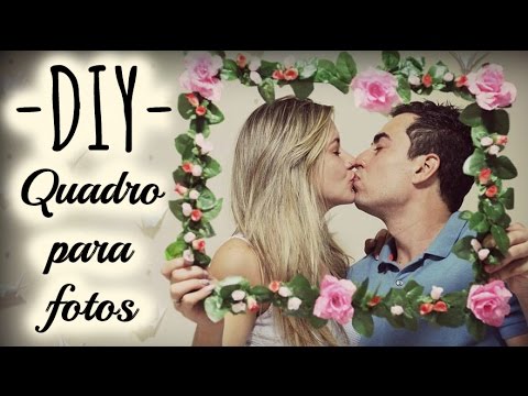 DIY- Quadro decorado para tirar fotos - Noivado - Festas - Jessica Dallatorre
