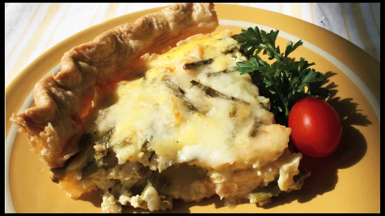 Recipe for Chicken & Asparagus Quiche YouTube
