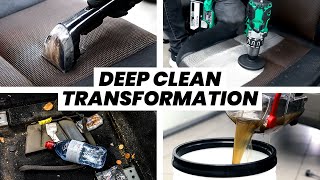 Deep Cleaning The Interior Of A DIRTY Mercedes! ASMR