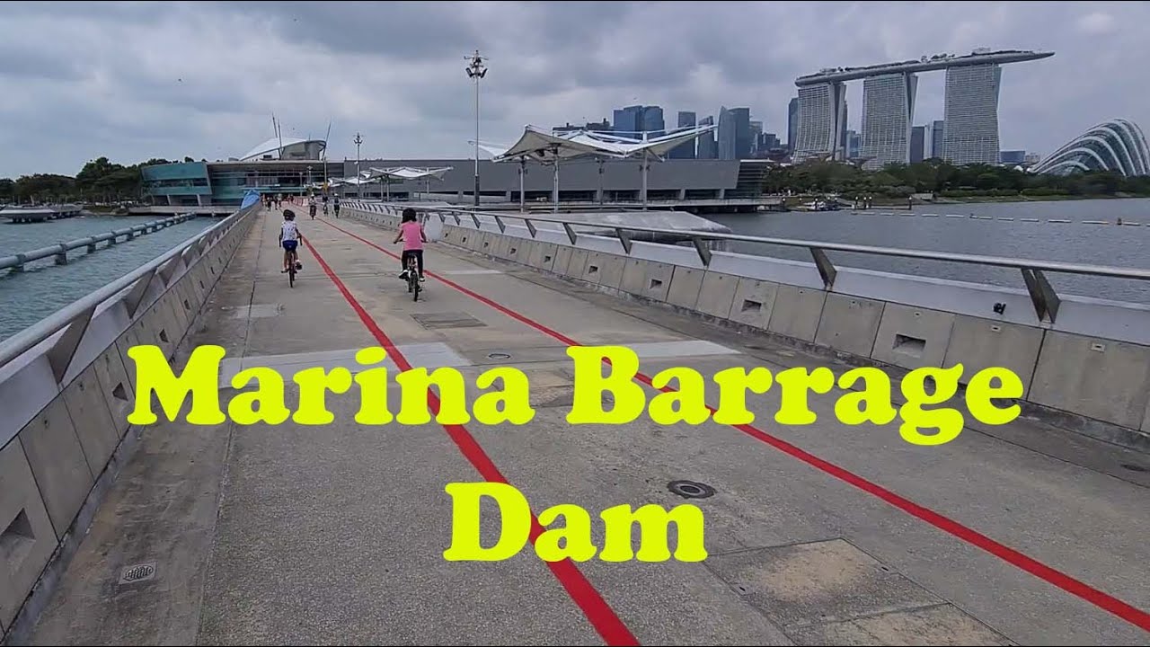 Crossing Marina Barrage Dam Singapore