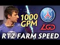 Arteezy FARM SPEED — almost 1000 GPM vs LGD prodigy NothingToSay