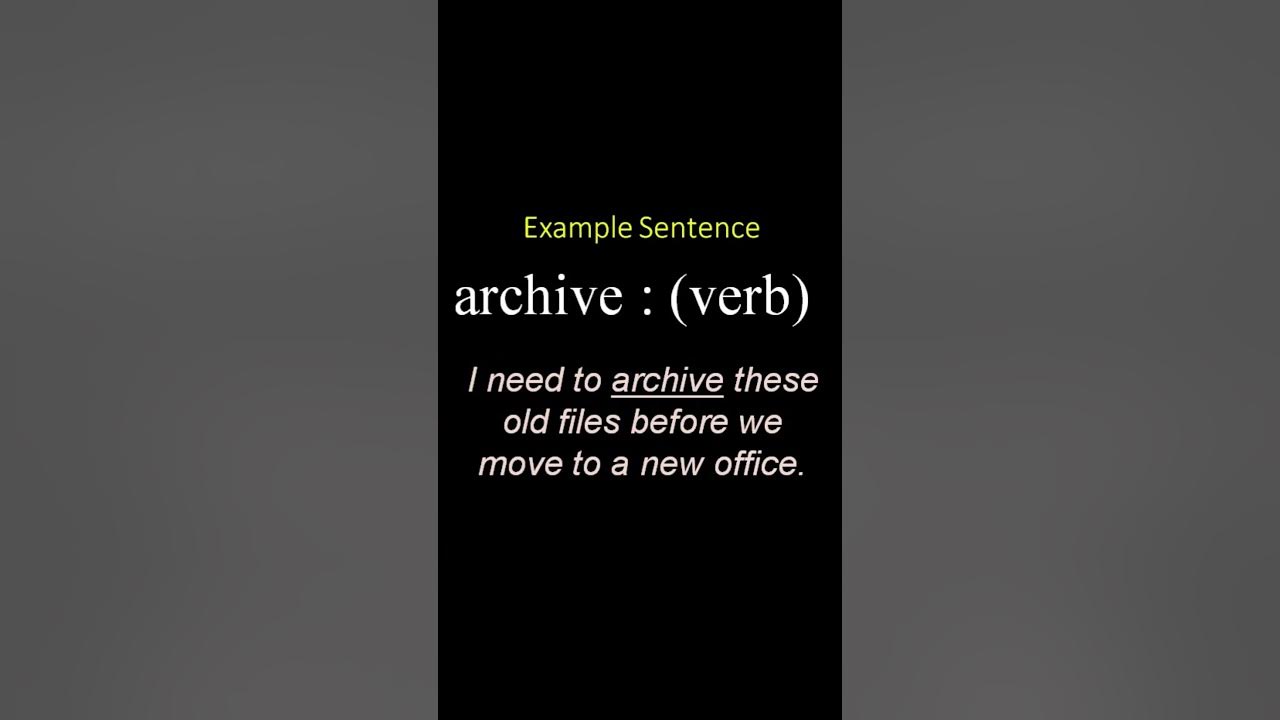  how to pronounce archive youtube