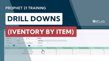 Prophet 21 Training and How To - General: Drill Downs (Inventory by Item)