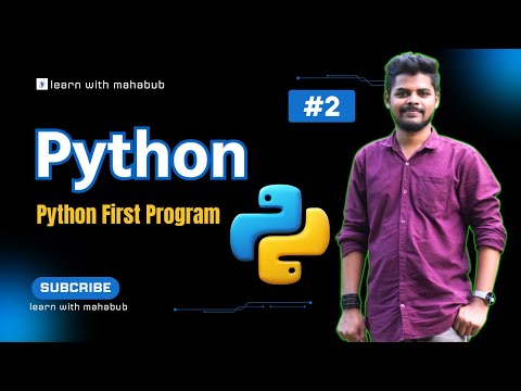 #2 Python First Program And Syntax Bangla Tutorial 2024 || Learn with Mahabub