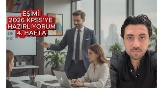 Türki̇ye 40.Si Olarak Eşi̇mi̇ 2026 Kpssye Hazirliyorum 4. Hafta Vloglari