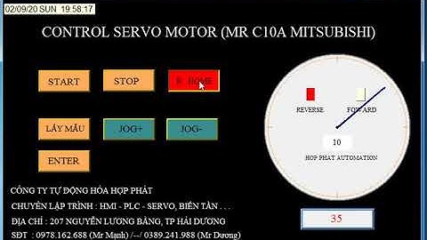 Position Control: Use PLC FX1N, AC Servo Motor MR C10A