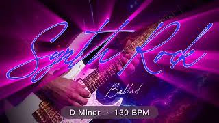 Synth Rock Ballad 🎸 | C Major / D Minor Pentatonic Guitar Backing Track