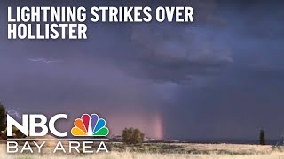 Lightning, Rainbow Spotted in Hollister