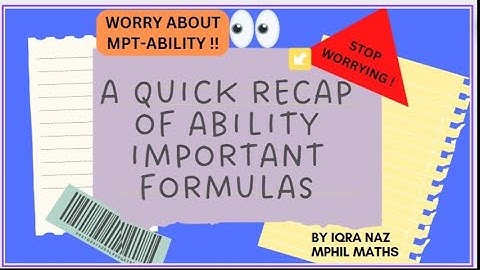 Important Formulas for CSS-MPT