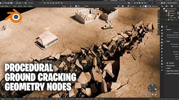 Procedural Ground collapsing and cracking with geometry nodes