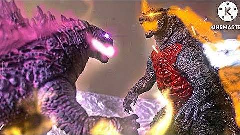 Godzilla x Kong Supernova:Evolved Godzilla vs Space Godzilla stop motion part 1