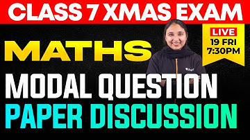 Class 7 MATHS Modal Question paper discussion