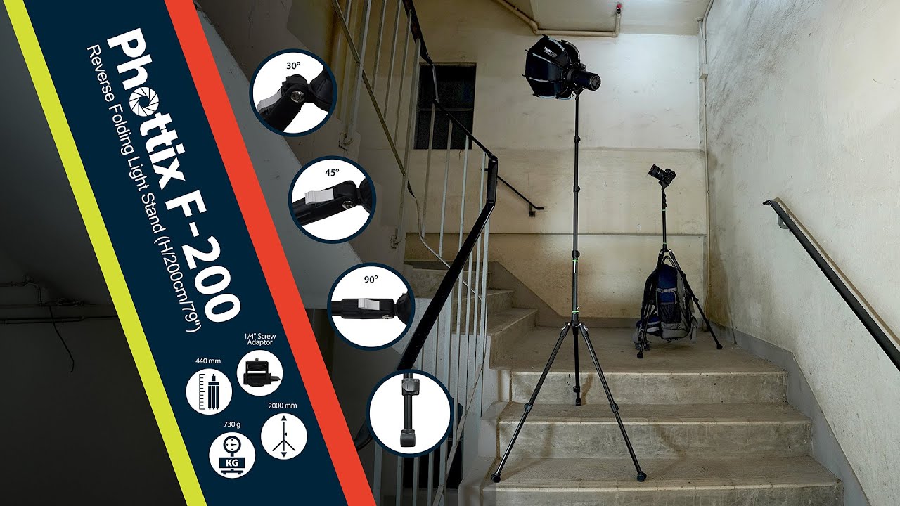 Phottix F-200 Light Stand (H/200cm/79″) – Phottix
