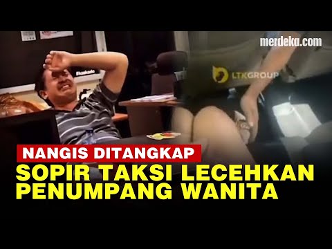Sopir Taksi 'Om Genit' Lecehkan Wanita di Manado Nangis Diciduk Polisi