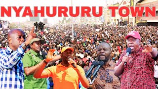 LIVE;Gachagua,Sifuna,Kalonzo,Natembeya ,Matiagi Storm Nyahururu Town,Nakuru Town