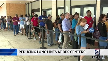 Reducing long lines at DPS centers