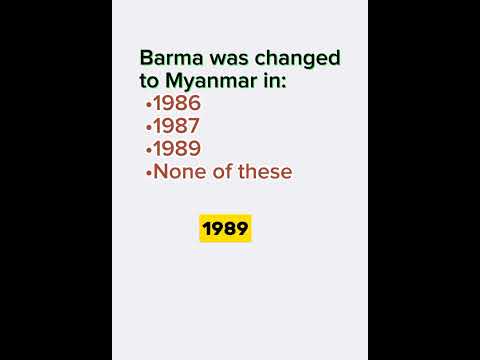 why burma changed