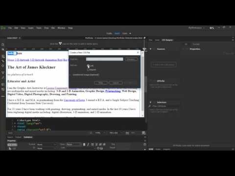 Adobe Dreamweaver CC Creating a CSS File