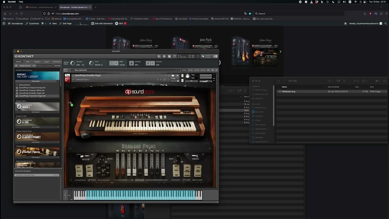 How to make Kontakt library visible in side tab YouTube