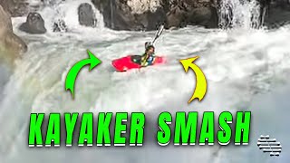 Kayaker Loses Balance and Gets Smashed into the River