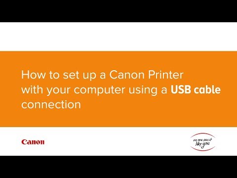 How to set up your Canon printer with your computer using a USB cable connection