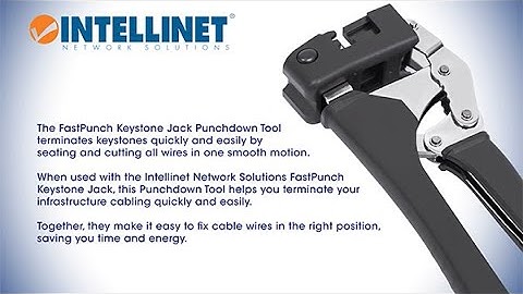 Terminate Keystone Jacks Fast With Intellinet Solutions FastPunch Keystone Jacks & Punchdown Tool