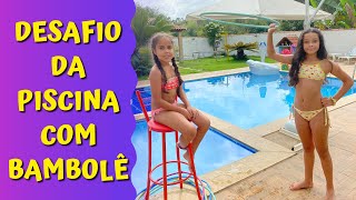 DESAFIO DA PISCINA | DESAFIO DO BAMBOLÊ NA PISCINA