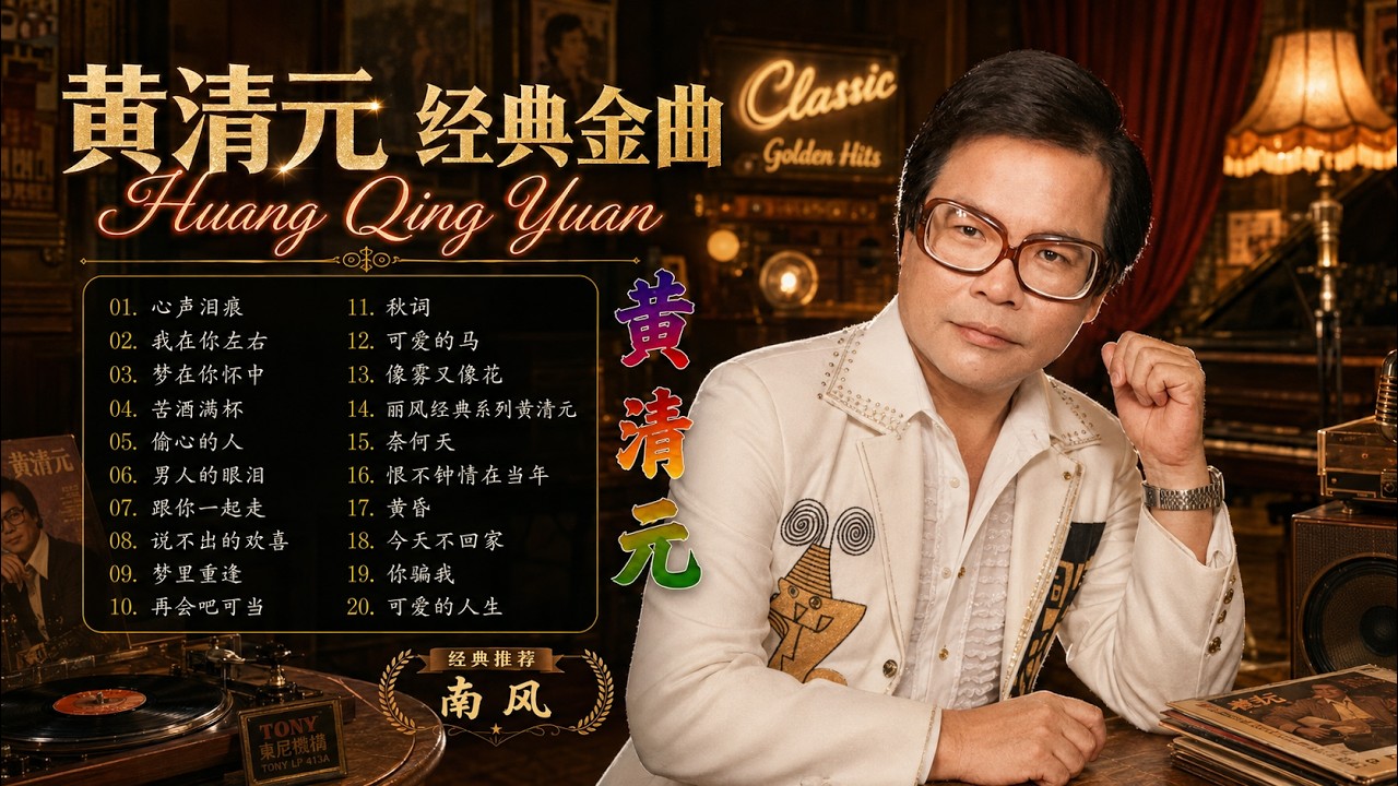 黄清元Huang Qing Yuan 难忘经典💕 黄清元难忘经典金碟|| 名曲珍藏丽风