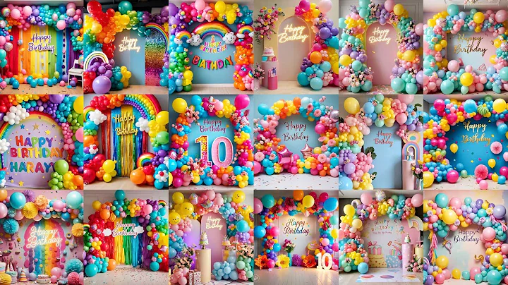 Rainbow Theme Birthday Decoration at Home/Birthday Birthday Decoration/Birthday Party Decoration