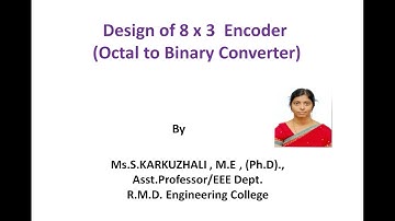 DPSD | Design of Encoder 8x3 (Octal to Binary Converter)