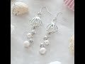 パール&シェルのピアス