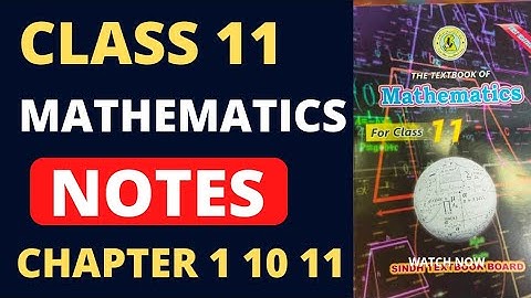 Notes Class 11 Mathematics Notes Sindh text book Board |1st year Mathematics Notes Karachi Board PDF