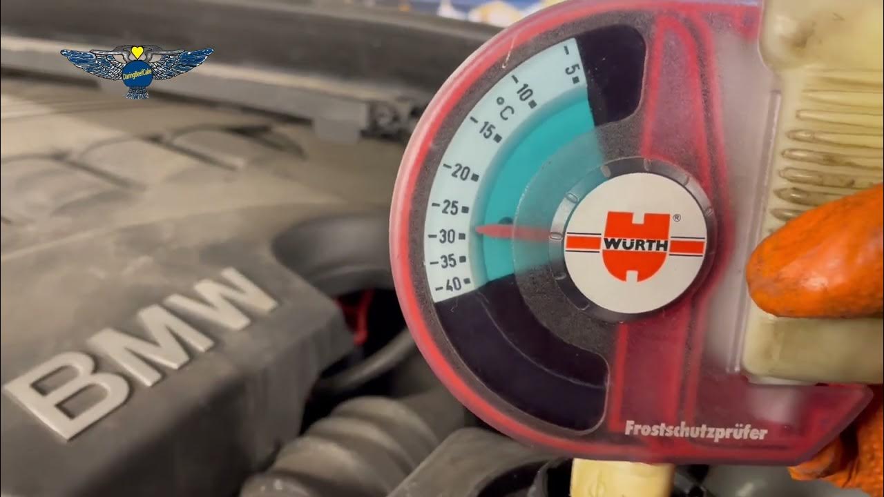 BMW X1 e84 screen wash fluid top up , coolant level and antifreeze percentage check YouTube