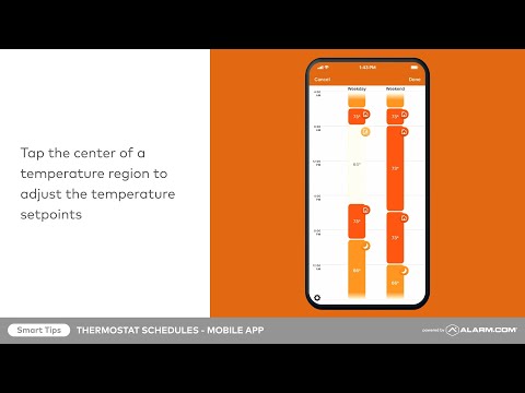 How to Schedule Your Alarm.com Smart Thermostat (Mobile App)