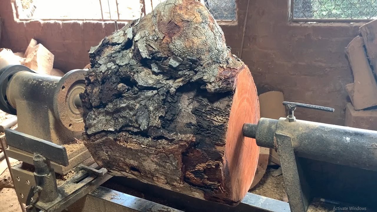 Amazing Skills Woodturning Fastest Easy Skills Working With Giant