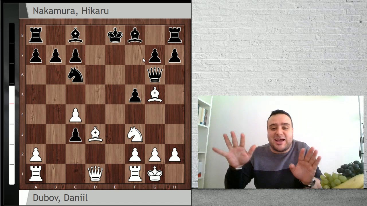 Dubov vs Nakamura (Memorial Tal 2018): ¡Menudo zambombazo!
