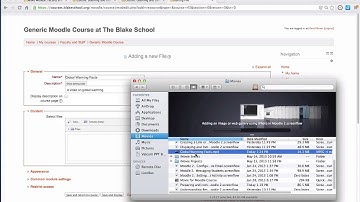 Adding a video or movie file to Moodle 2