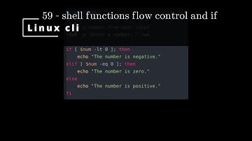 Linux CLI 59 🐧 shell scripts flow control and if