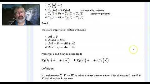 Properties of Matrix Transformations